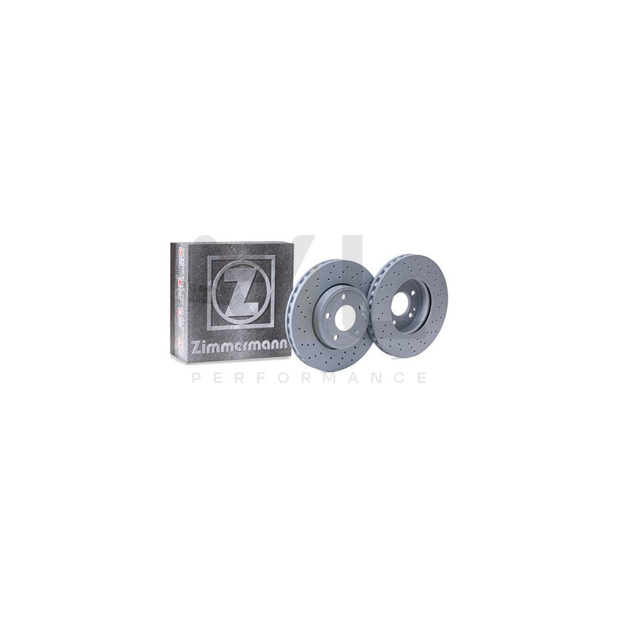 ZIMMERMANN COAT Z 400.3679.20 Brake Disc Internally Vented, Perforated, Coated, High-carbon  - 1 piece