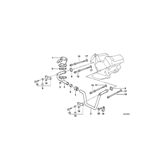 Genuine BMW 11721741326 E34 E38 Thrust Adapter ZYL.5-8 (Inc. 730iL, 730i & 530i) | ML Performance UK Car Parts