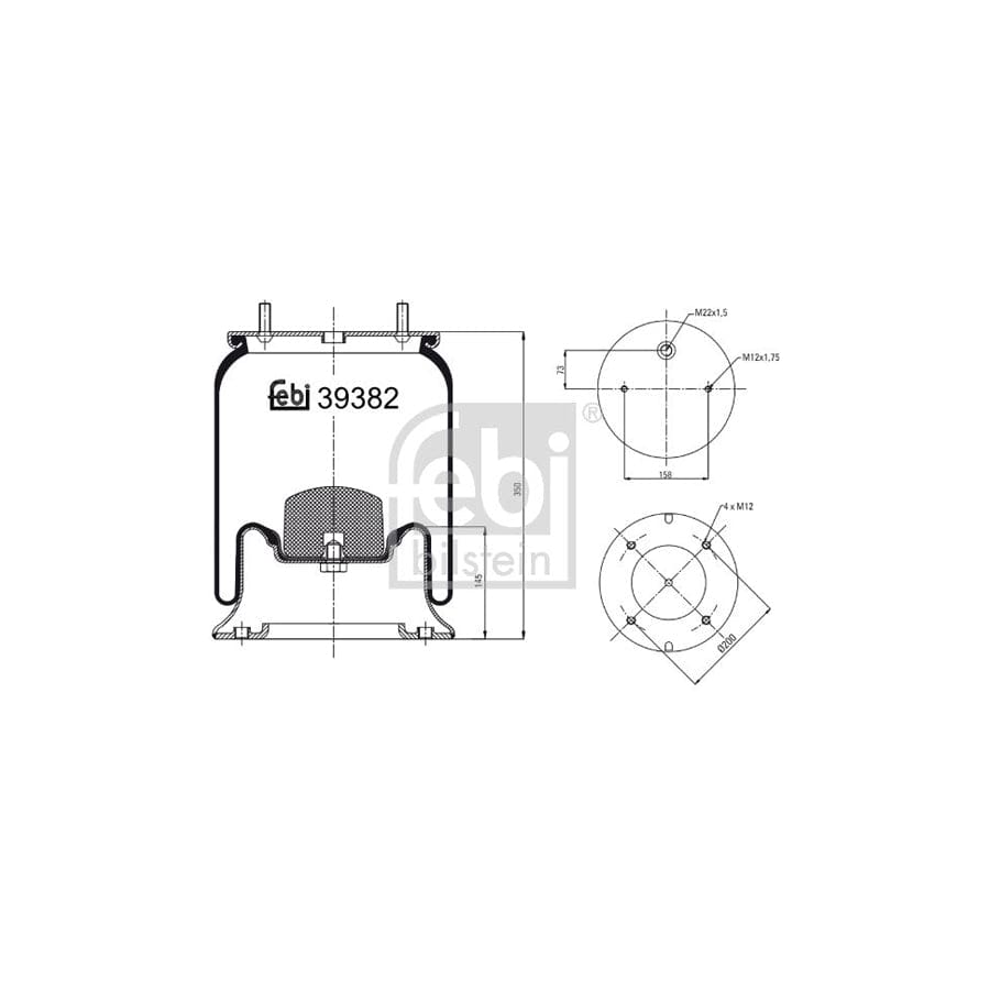 Febi Bilstein 39382 Boot, Air Suspension
