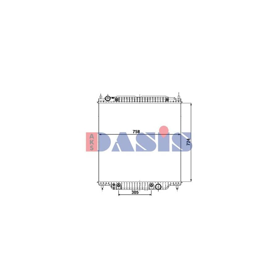 AKS Dasis 090133N Engine Radiator for Ford USA F-250 XI