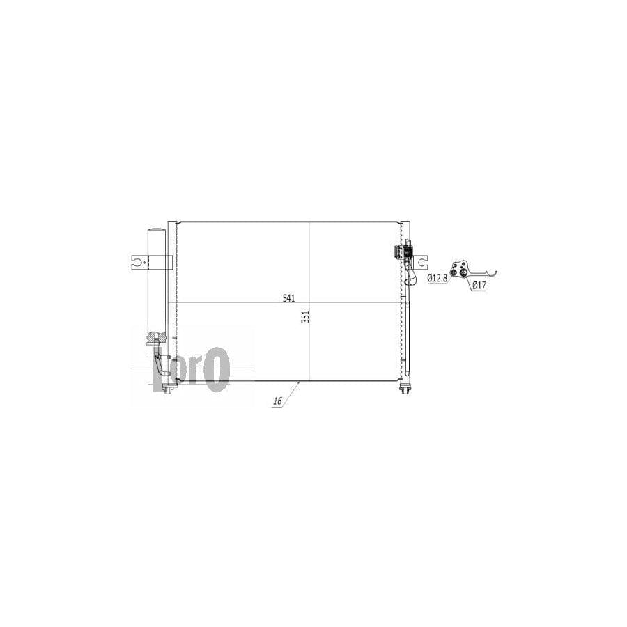 Abakus 0190160013 Air Conditioning Condenser for Hyundai Getz (Tb)