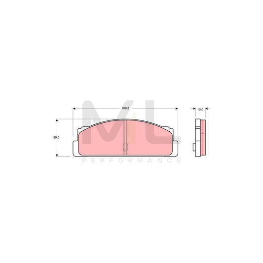 TRW Gdb107 Brake Pad Set Not Prepared For Wear Indicator | ML Performance Car Parts