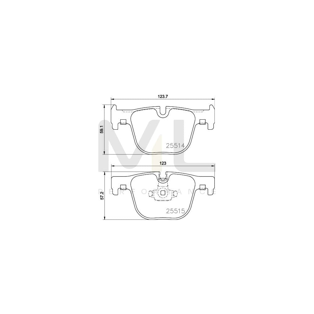 Hella 8DB 355 019-781 Brake Pad Set Prepared For Wear Indicator