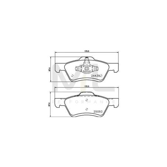 Hella 8DB 355 014-961 Brake Pad Set Not Prepared For Wear Indicator