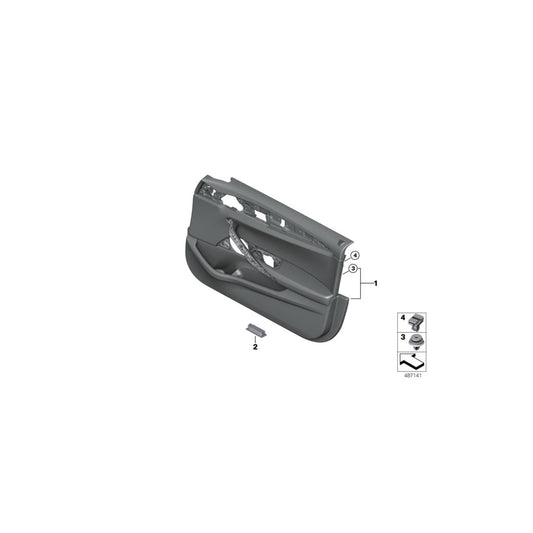Genuine BMW 51418093379 G30 Door Trim Panel, Front Left SCHWARZ (Inc. M550iX, 540i & 530e) | ML Performance US Car Parts