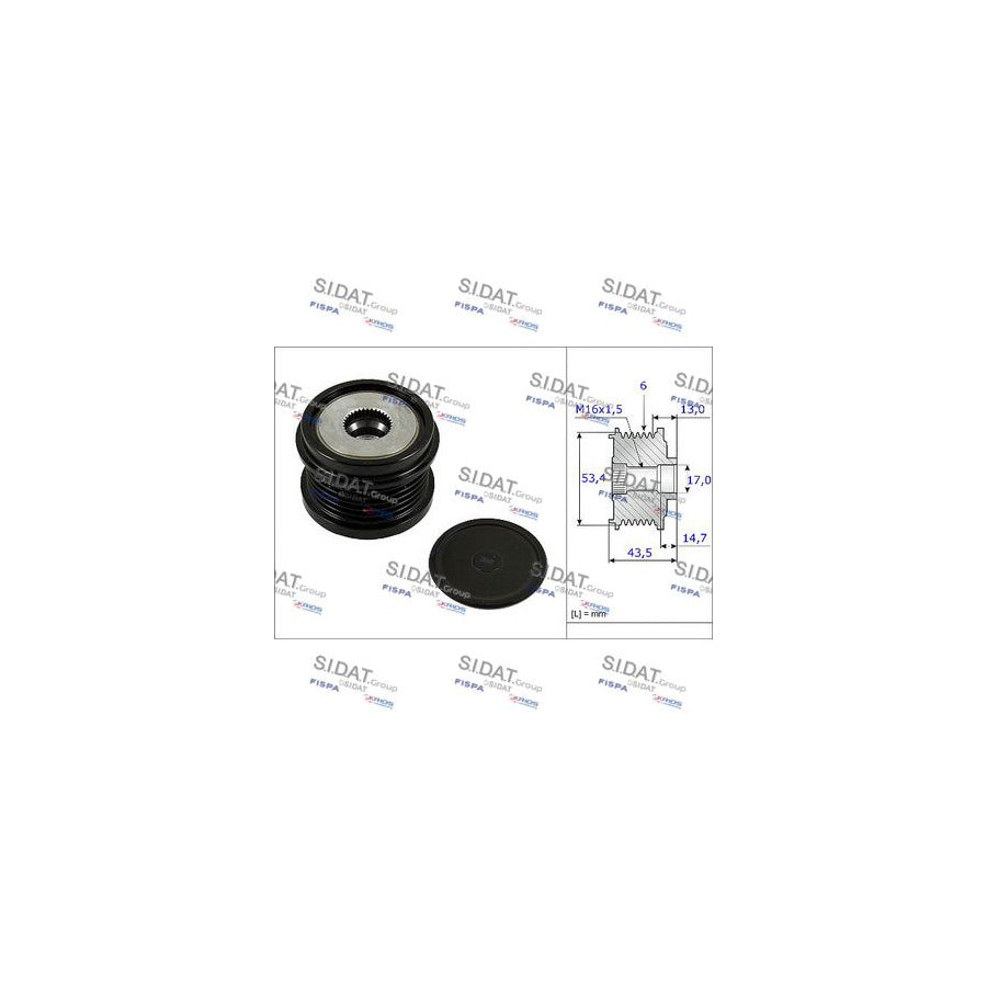 Sidat 455232 Alternator Freewheel Clutch