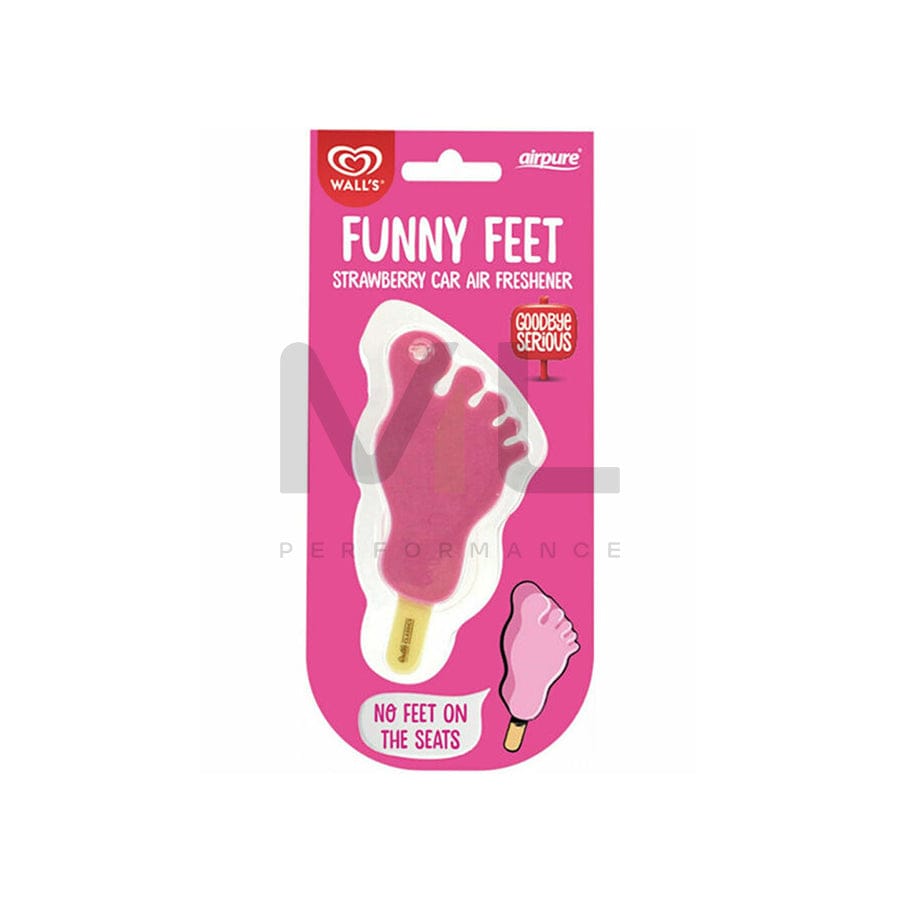 AirPure Walls Ice Cream Car Air Freshener - Funny Feet Strawberry