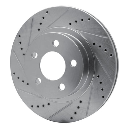 R1 Concepts R1 2001-2011 Ford Explorer Sport Front Left Drilled & Slotted Silver Brake Rotor