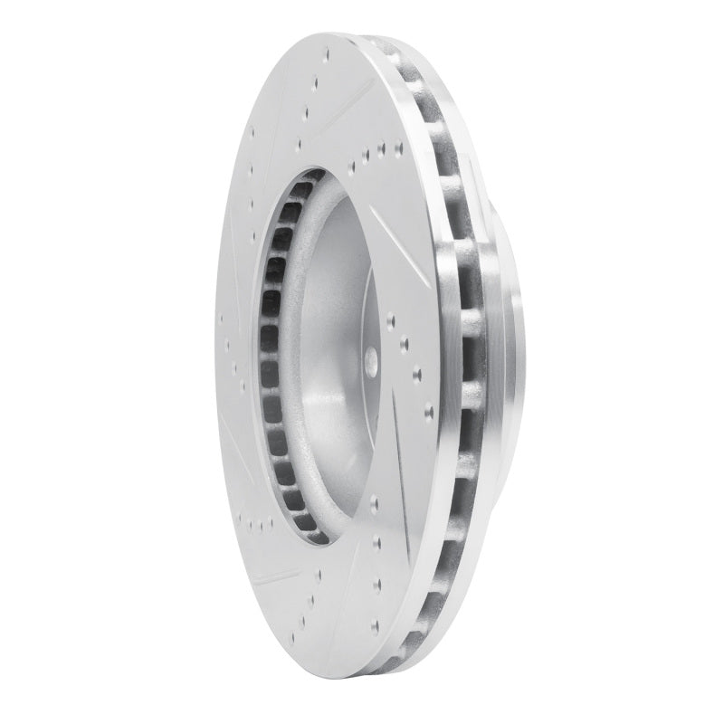 R1 Concepts R1 06-25 American Coach Patriot Front Right Drilled & Slotted Silver Brake Rotor