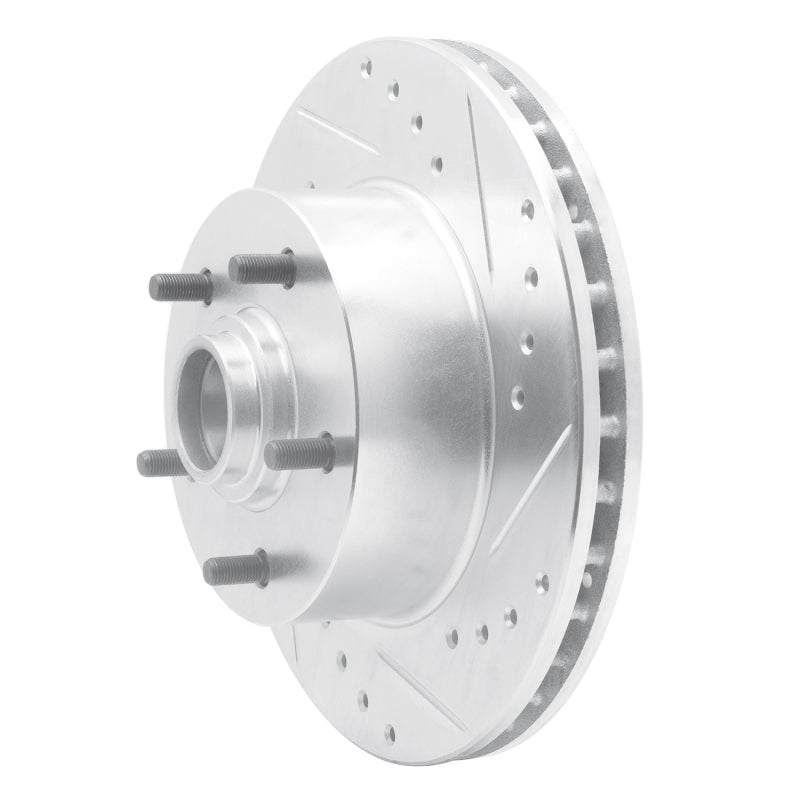 R1 Concepts R1 1967-1974 Buick GS 400 Front Right Drilled & Slotted Silver Brake Rotor