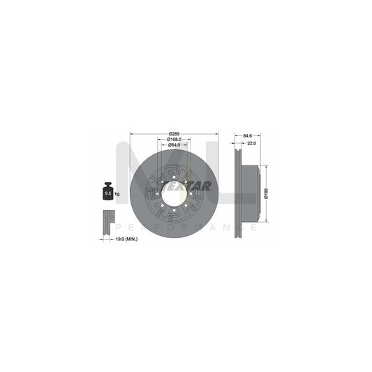 TEXTAR 93089600 Brake Disc for IVECO Daily Solid, without wheel hub, without wheel studs | ML Performance Car Parts