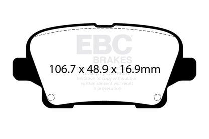 EBC 18-20 Buick Regal Sportback 3.6L Yellowstuff Rear Brake Pads
