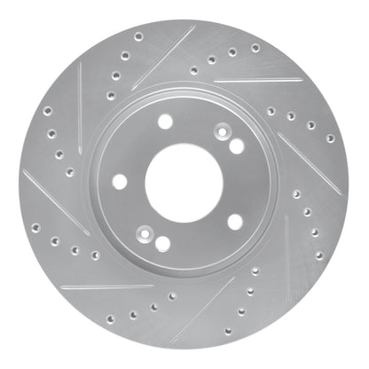 R1 Concepts R1 12-16 Kia SportAGE (USA/Canada) Front Left Drilled & Slotted Silver Brake Rotor