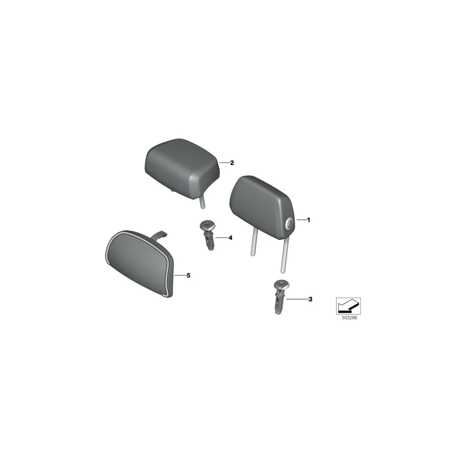 Genuine BMW 52207939508 G05 G07 Headrest, Leather, Outer TARTUFO (Inc. X5 25dX, X5 40i & X7 30dX) | ML Performance US