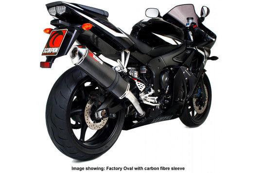 Scorpion EYA68SEO Yamaha YZF-R6 Factory Oval Slip-On - Polished Stainless Steel Sleeve | ML Performance US US