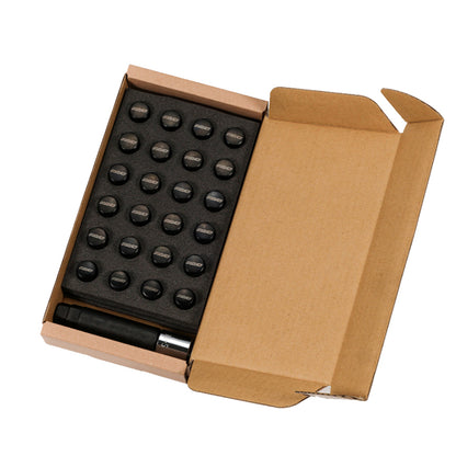 Rays M12x1.50 6 Hole 24pc Lock & Nut Set - Black