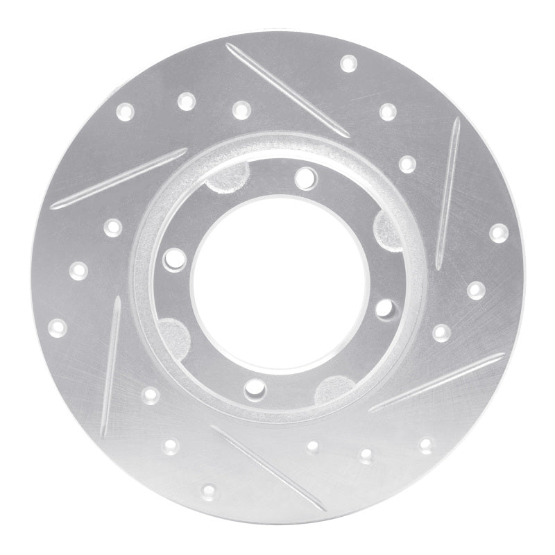 R1 Concepts R1 80-82 Toyota Tercel Front Right Drilled & Slotted Silver Brake Rotor