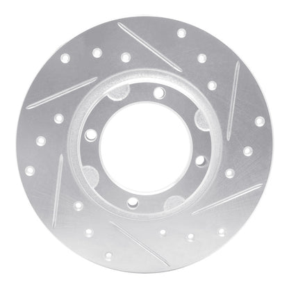 R1 Concepts R1 80-82 Toyota Tercel Front Right Drilled & Slotted Silver Brake Rotor