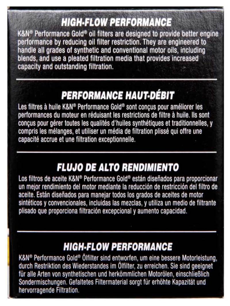 K&N Engineering K&N Performance Oil Filter for 15-16 Hyundai Genesis Sedan 3.8L V6