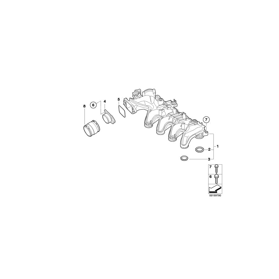 Genuine BMW 11617798121 R56 Intake Manifold (Inc. Cooper D & One D) | ML Performance UK Car Parts