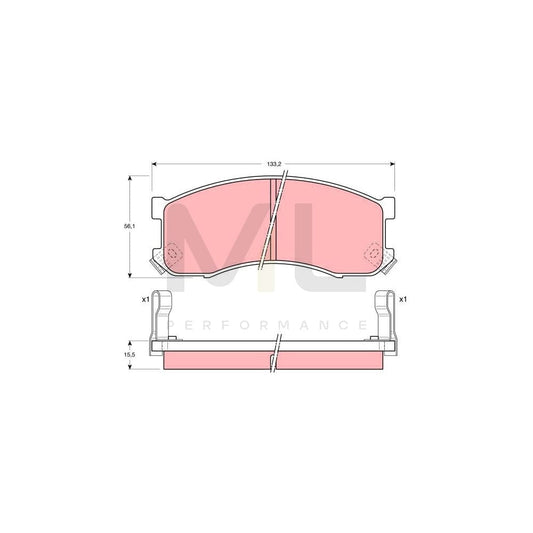 TRW Gdb1037 Brake Pad Set With Acoustic Wear Warning | ML Performance Car Parts