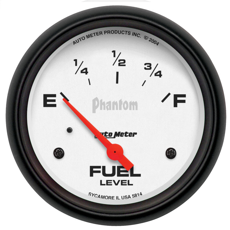Autometer Phantom Fuel Level 2 5/8in 0 ohm to 90 ohm Electric Gauge