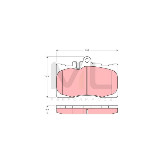 TRW Gdb3322 Brake Pad Set Prepared For Wear Indicator | ML Performance Car Parts