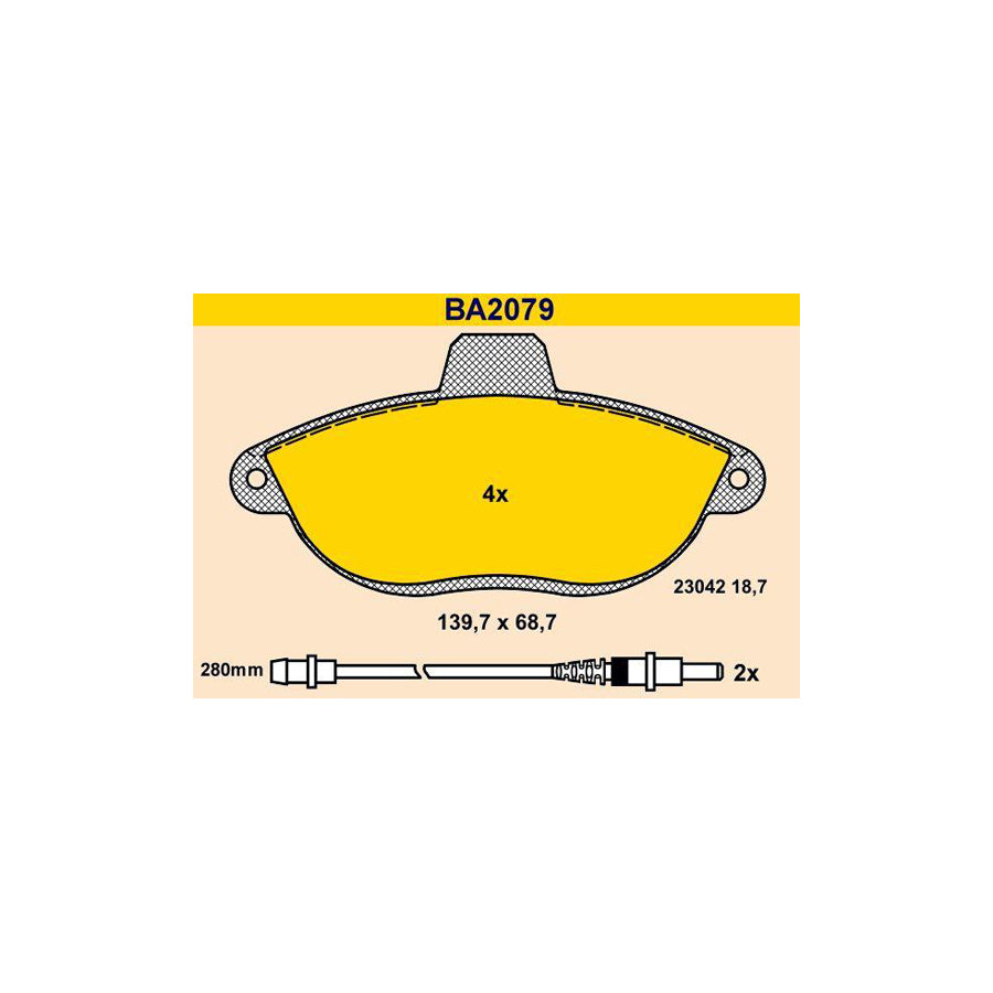 Barum Ba2079 Brake Pad Set