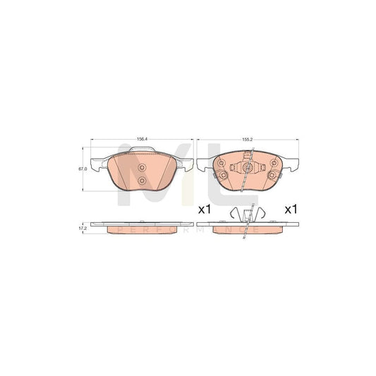 TRW Gdb2059 Brake Pad Set Not Prepared For Wear Indicator | ML Performance Car Parts