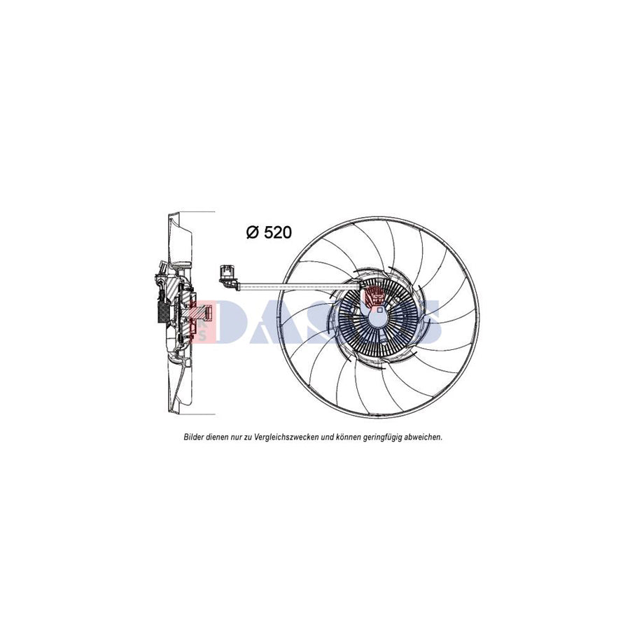 AKS Dasis 048460N Fan, Radiator for VW Passat