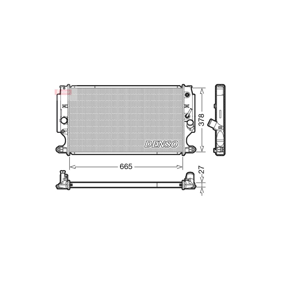 DENSO DRM50088 Engine Radiator for Toyota Avensis