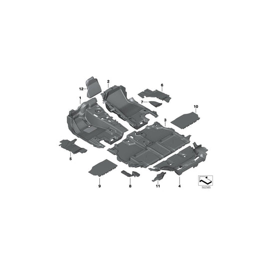 Genuine BMW 51477484023 G07 Floor Trim Rear, 2Nd Row Of Seats ANTHRAZIT (Inc. X7 40iX, X7 M50iX & X7 30dX) | ML Performance US