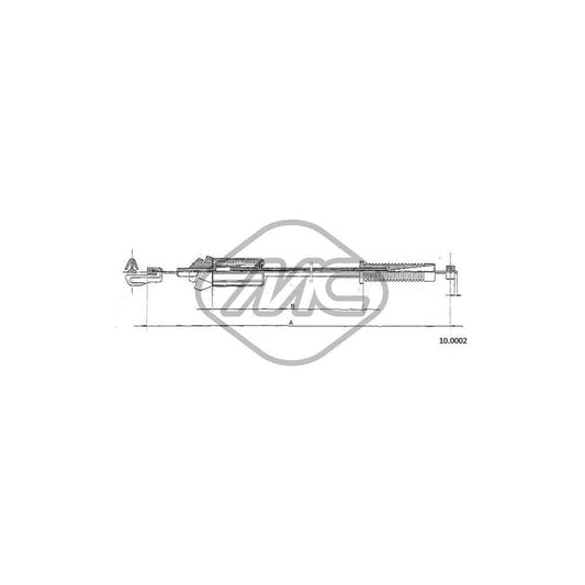 Metalcaucho 80896 Throttle Cable for CITROËN AX