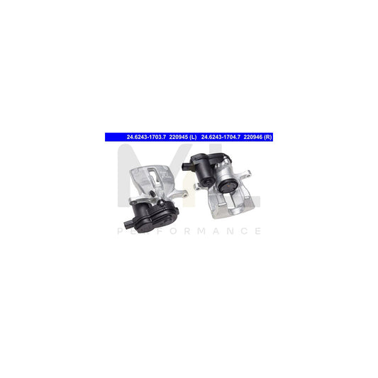 ATE 24.6243-1704.7 Brake Caliper for vehicles with electric parking brake, with electric motor, without holder