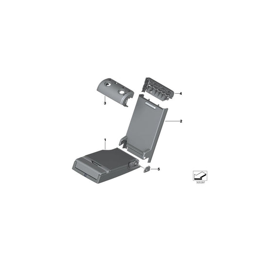 Genuine BMW 52207499805 G05 G06 Armrest With Compartment, Leather COFFEE (Inc. X5 40i, X6 M50dX & X5 40iX) | ML Performance US