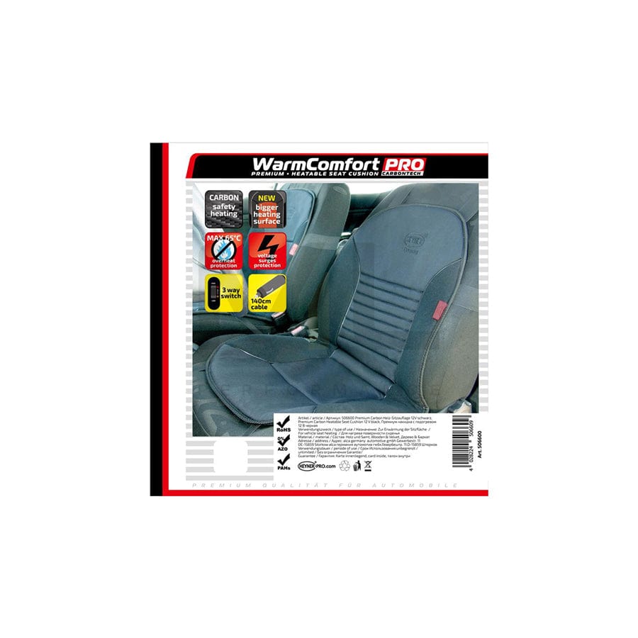 HEYNER WarmComfort Carbon 506600 Heated seat cover 12V, 3A