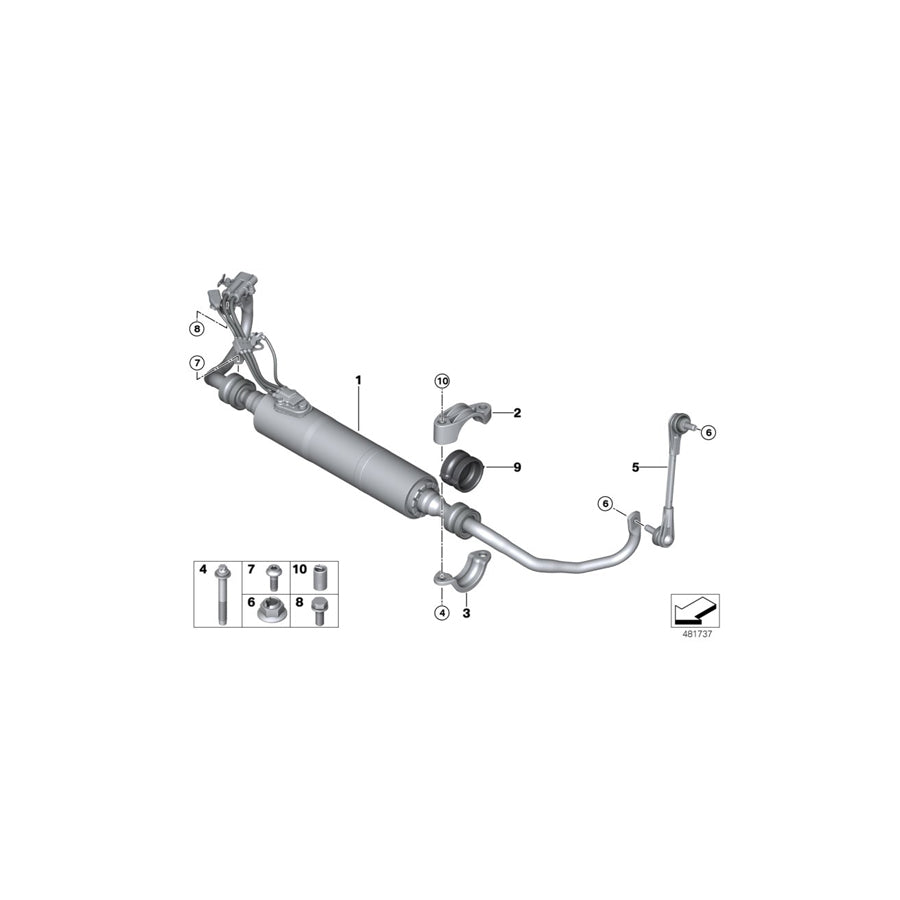 Genuine BMW 37116861474 G12 G11 G14 Bracket, Stabilizer Bar, Upper Section (Inc. 840iX, M550iX & 640i) | ML Performance US Car Parts
