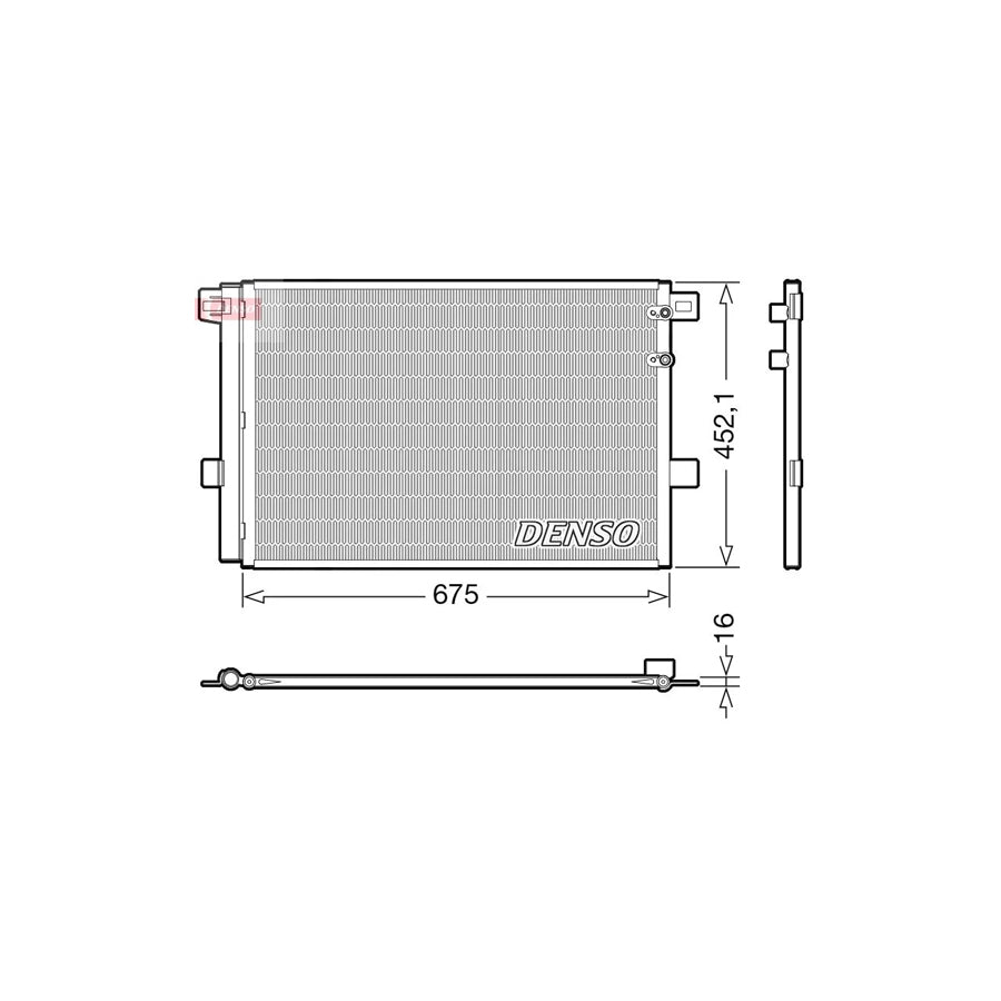 DENSO DCN32065 Air Conditioning Condenser for VW Amarok Pickup (2Ha, 2Hb, S1B, S6B, S7A, S7B)