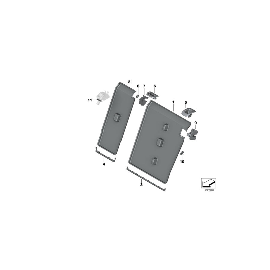 Genuine BMW 52207499797 G05 G06 Cover, Locking Mechanism SCHWARZ (Inc. X5 30dX, X6 40iX & X6 40i) | ML Performance US