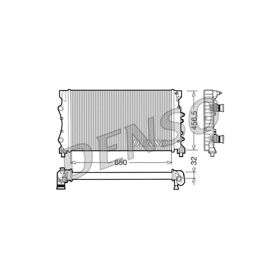DENSO DRM23024 Engine Radiator for Renault Espace