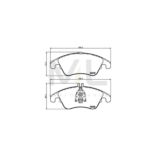Hella 8DB 355 012-621 Brake Pad Set Prepared For Wear Indicator