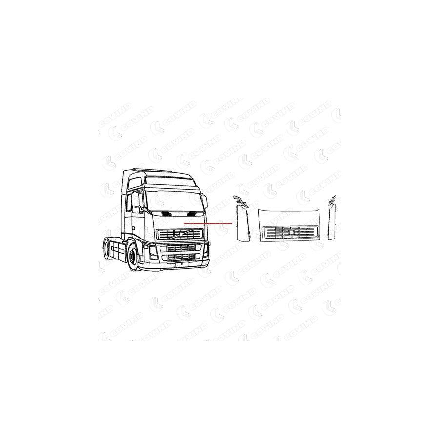 Covind 2Fh/162 Air Deflector, Driver Cab
