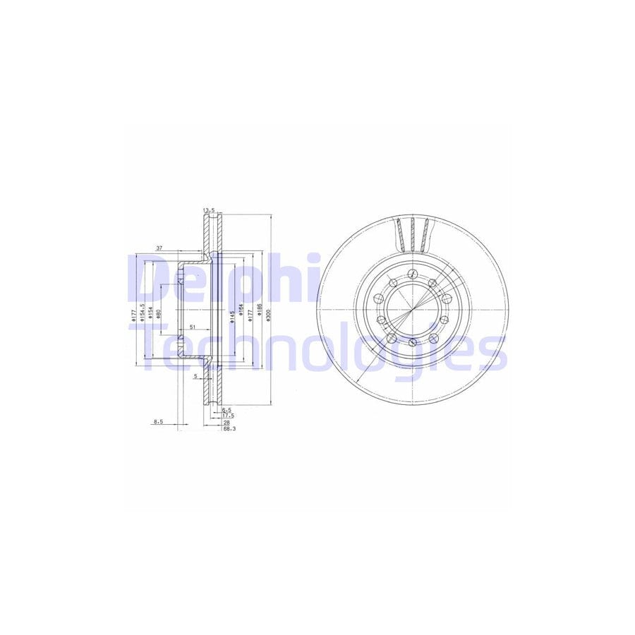 Delphi Bg2372 Brake Disc Suitable For Mercedes-Benz S-Class