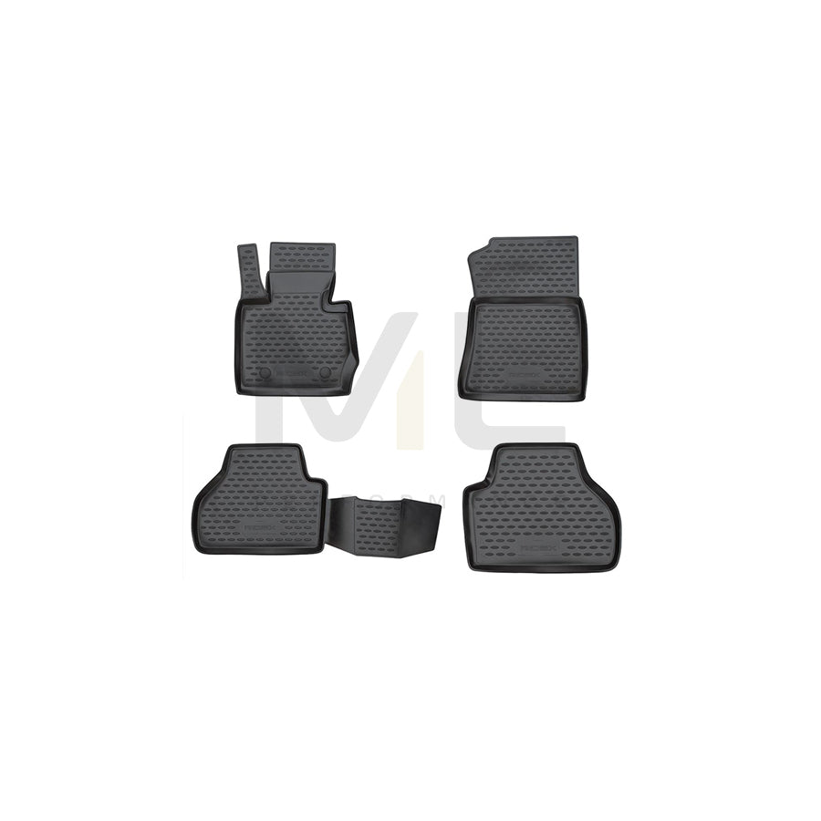 RIDEX Tailored 215A0209 Floor mat set Elastomer, Front and Rear, Quantity: 4, Black