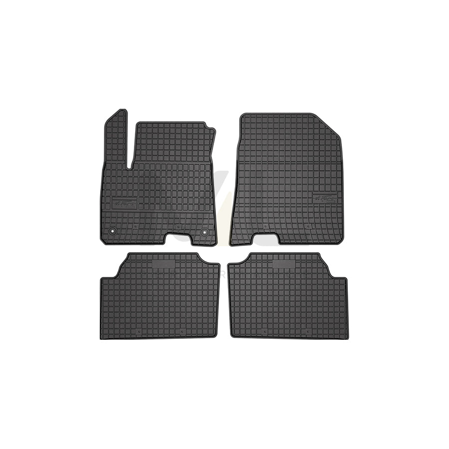 FROGUM Tailored, Basic 411791 Floor mat set for KIA Niro (DE) Elastomer, Front and Rear, Quantity: 4, Black, (LHD)