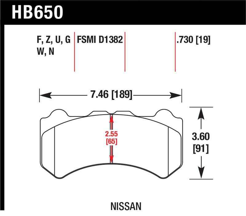 Hawk Performance Hawk 09-11 Nissan GT-R DTC-60 Motorsports Front Brake Pads