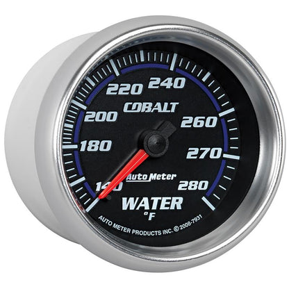 Autometer Cobalt 66.7mm 140-280 degree F. Water Temperature Gauge