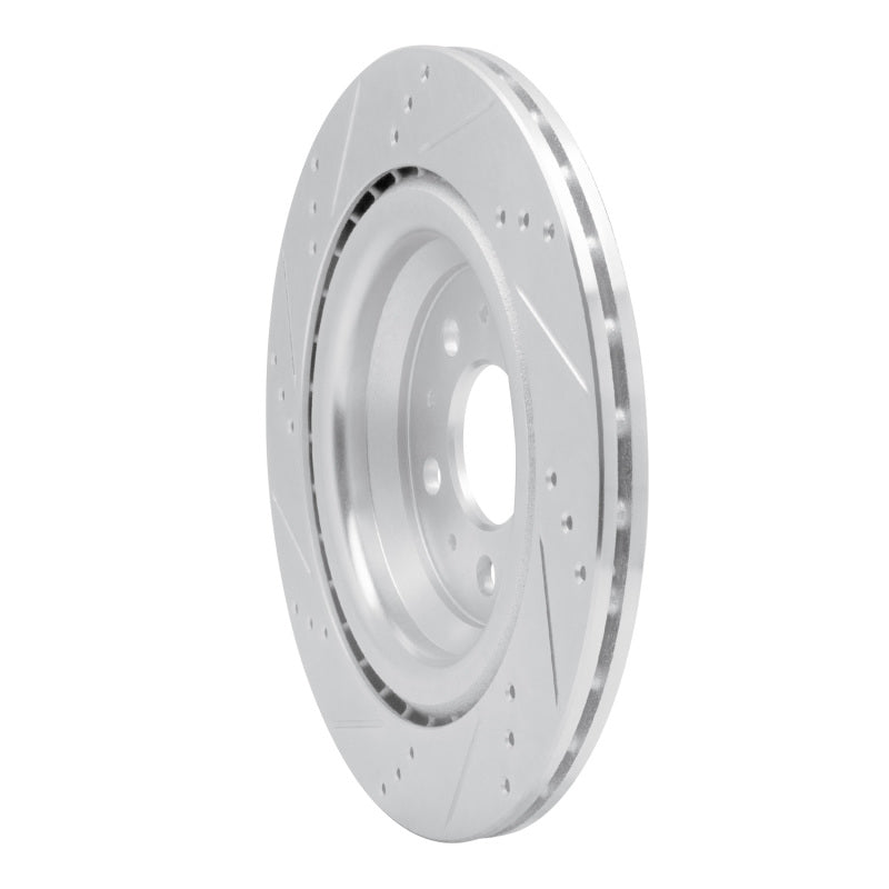 R1 Concepts R1 17-25 Tesla Model 3 Rear Right Drilled & Slotted Silver Brake Rotor
