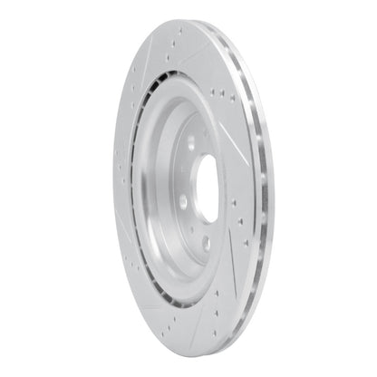 R1 Concepts R1 17-25 Tesla Model 3 Rear Right Drilled & Slotted Silver Brake Rotor