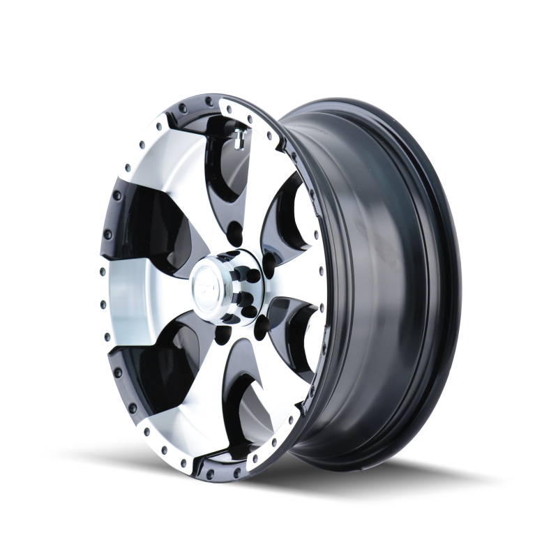 ION Wheels ION Type 136 15x6 / 6x139.7 BP / 0mm Offset / 108mm Hub Black/Machined Wheel